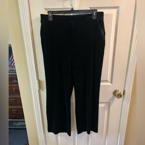 Blank NYC Black Velvet Pants with Elastic Waist